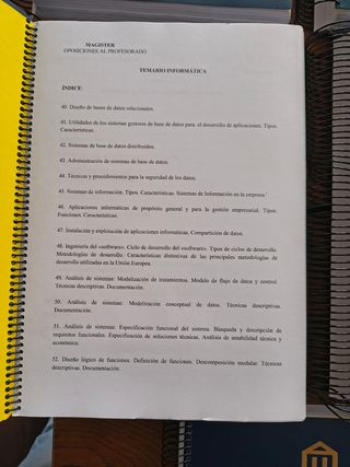 Temario oposiciones PES SAI informatica