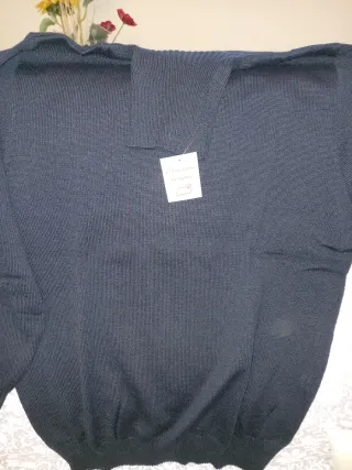 Maglione uomo collo alto TG. 58 blu