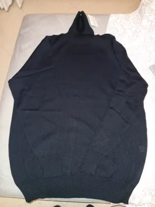 Maglione uomo collo alto TG. 58 blu