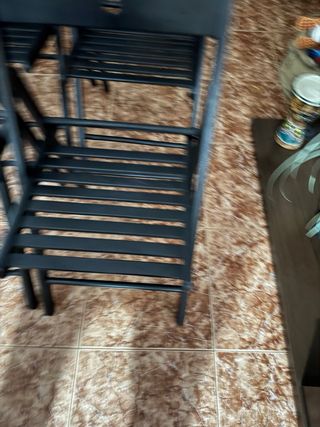 4 Sillas Plegables de Madera Negras