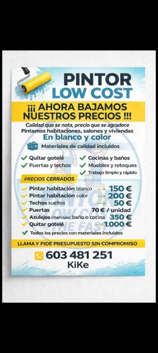 Pintor Low Cost: Pintura de interiores