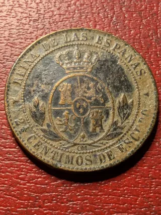 Isabel II 2 1/2 céntimos 1868 Segovia