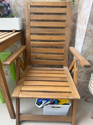 Conjunto Terraza Teka  mesa y dos sillas