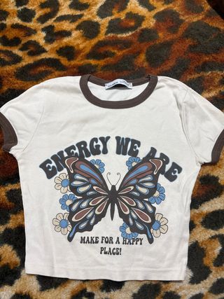 Camiseta Crop Pull&Bear talla XS