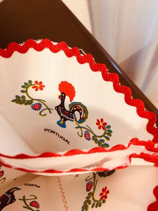 Panera tela gallo portugués y Pato mimbre