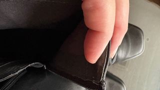 Botines camperos negros con cremallera T40