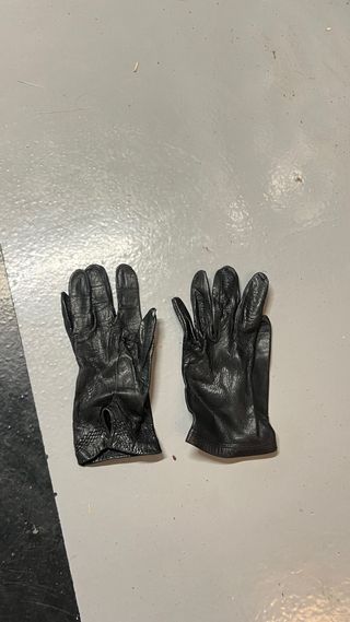 Guantes de piel vintage negros