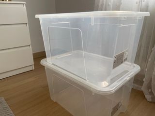 2 Cajas de Almacenaje Transparentes