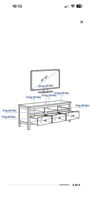 Mueble TV HEMNES