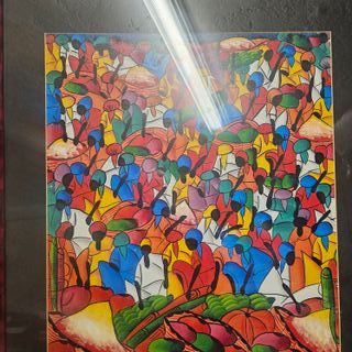 Quadro olio arte africana
