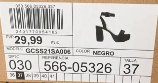 Sandalias de tacón negras