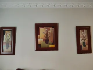 Set 3 Cuadros Flores Calla