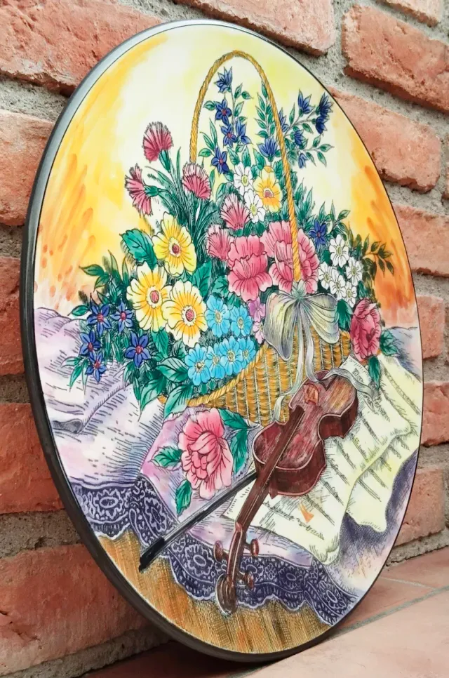 Plato decorativo Ceramar, flores