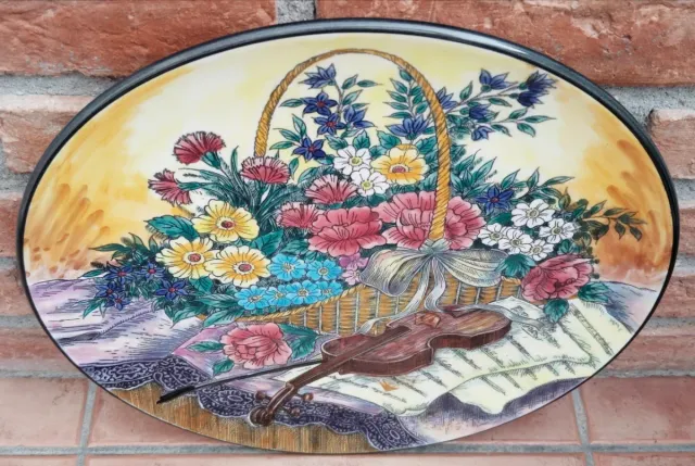 Plato decorativo Ceramar, flores