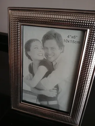 Portaretrato de fotos plateado 15x10 cm