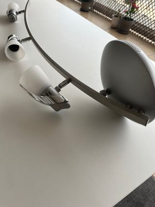 Lámpara de techo acero 3 focos