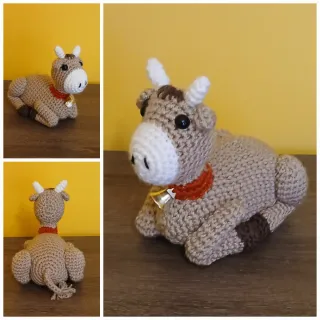 Belén de crochet (MULA y BUEY)