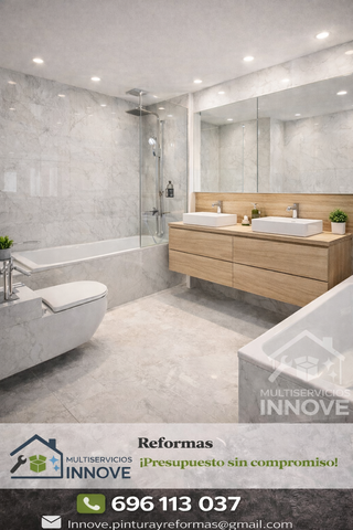 Acabado de baño en blanco