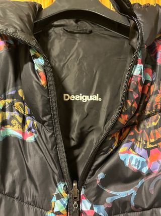 Abrigo Puffer Desigual Estampado Talla M