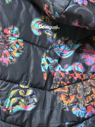 Abrigo Puffer Desigual Estampado Talla M