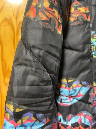 Abrigo Puffer Desigual Estampado Talla M