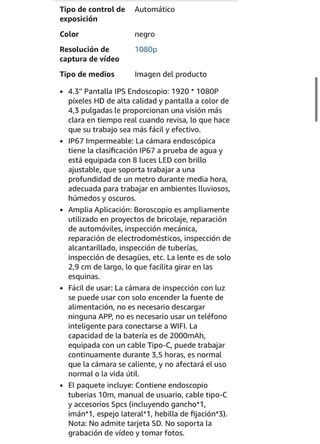 Cámara Endoscopio AOPICK 10M HD 1080P