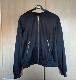 Chaqueta bomber negra