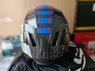 Casco Integral Dragon Trax Azul Rojo