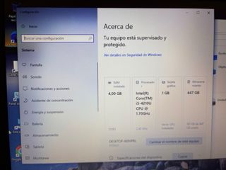 Portátil Asus 4GB RAM Windows 10