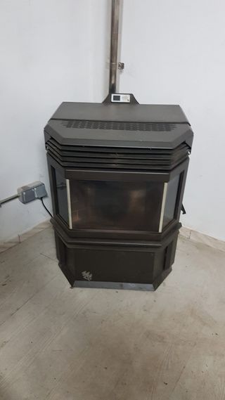 Estufa de pellets negra