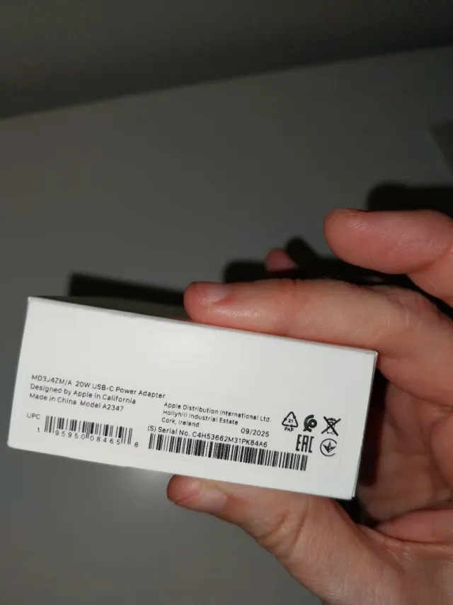 Adaptador de Corriente USB-C 20W Apple