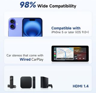 Adaptador inalámbrico CarPlay AD1 con HDMI