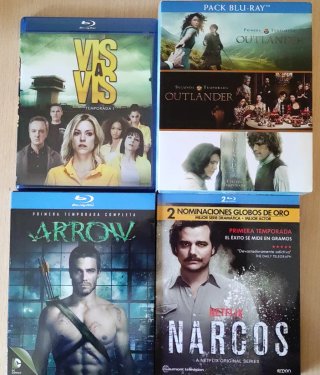 Lote Blu-ray: Arrow, Narcos, Outlander y más