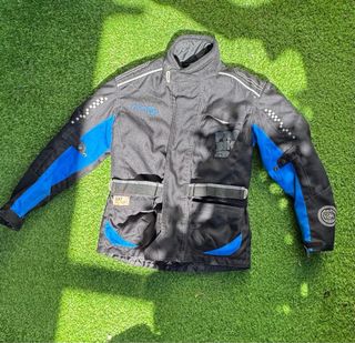 Chaqueta Moto Niños Pro-Biker Negra y Azul .