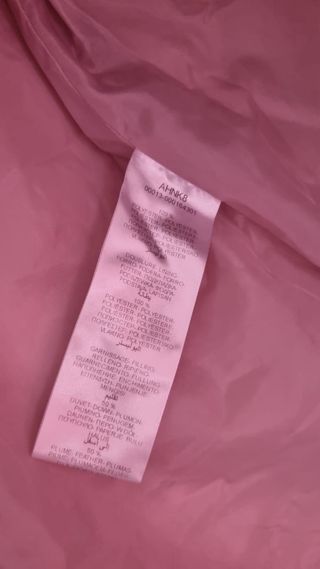 Plumífero rosa ajustable