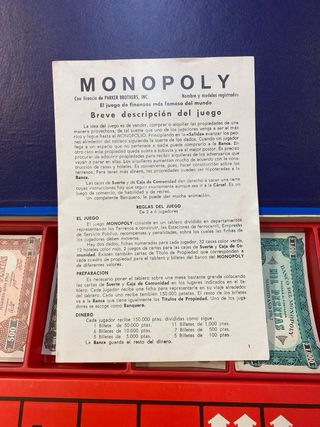 Monopoly Borras años 70 Juego de Sociedad