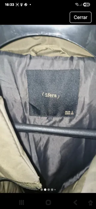 Abrigo plumas Sfera verde militar