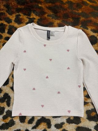 Camiseta niña/mujer corazones