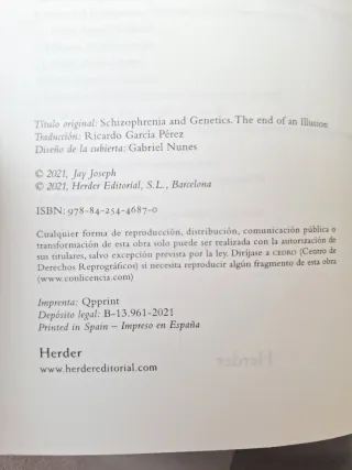 ESQUIZOFRENIA Y GENÉTICA - Jay Joseph