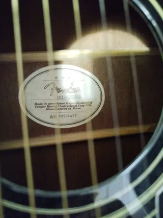 Guitarra Acústica Fender DG18BLK Negra