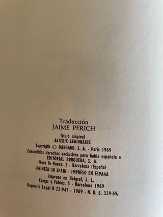 ASTERIX LEGIONARIO 1a Edición 1969