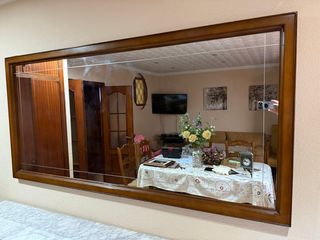 Espejo Grande Borde Madera