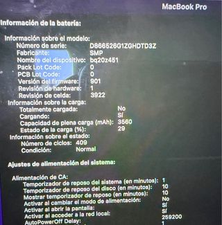 MacBook Pro 13', 2016 en color plata.