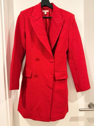 Blazer largo H&M rojo Talla XS