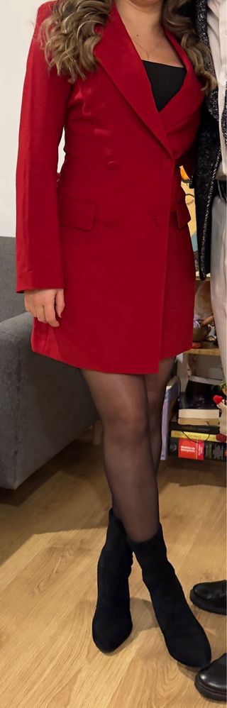 Blazer largo H&M rojo Talla XS