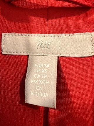 Blazer largo H&M rojo Talla XS