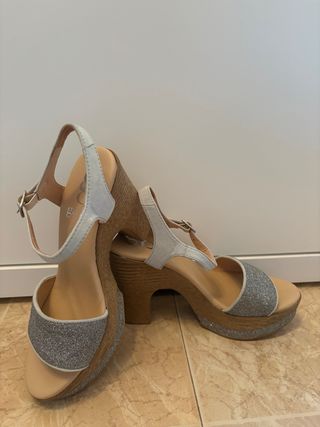 Sandalias Gadea Plataforma Glitter Talla 38
