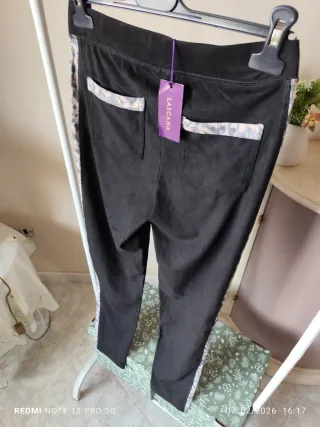 Pantaloni LASCANA neri banda maculata taglia 42/44