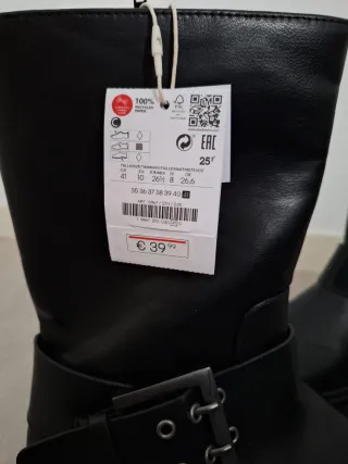 Botas Stradivarius Negras Talla 41