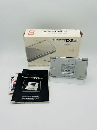 Nintendo DS Lite Silver Grigio Console Boxata CIB